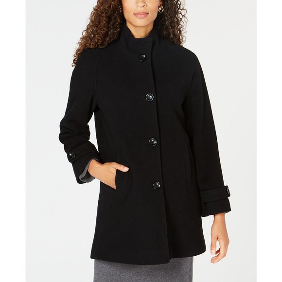 NWT Jones New York Single-Breasted Wool Blend Coat - Picture 1 of 2